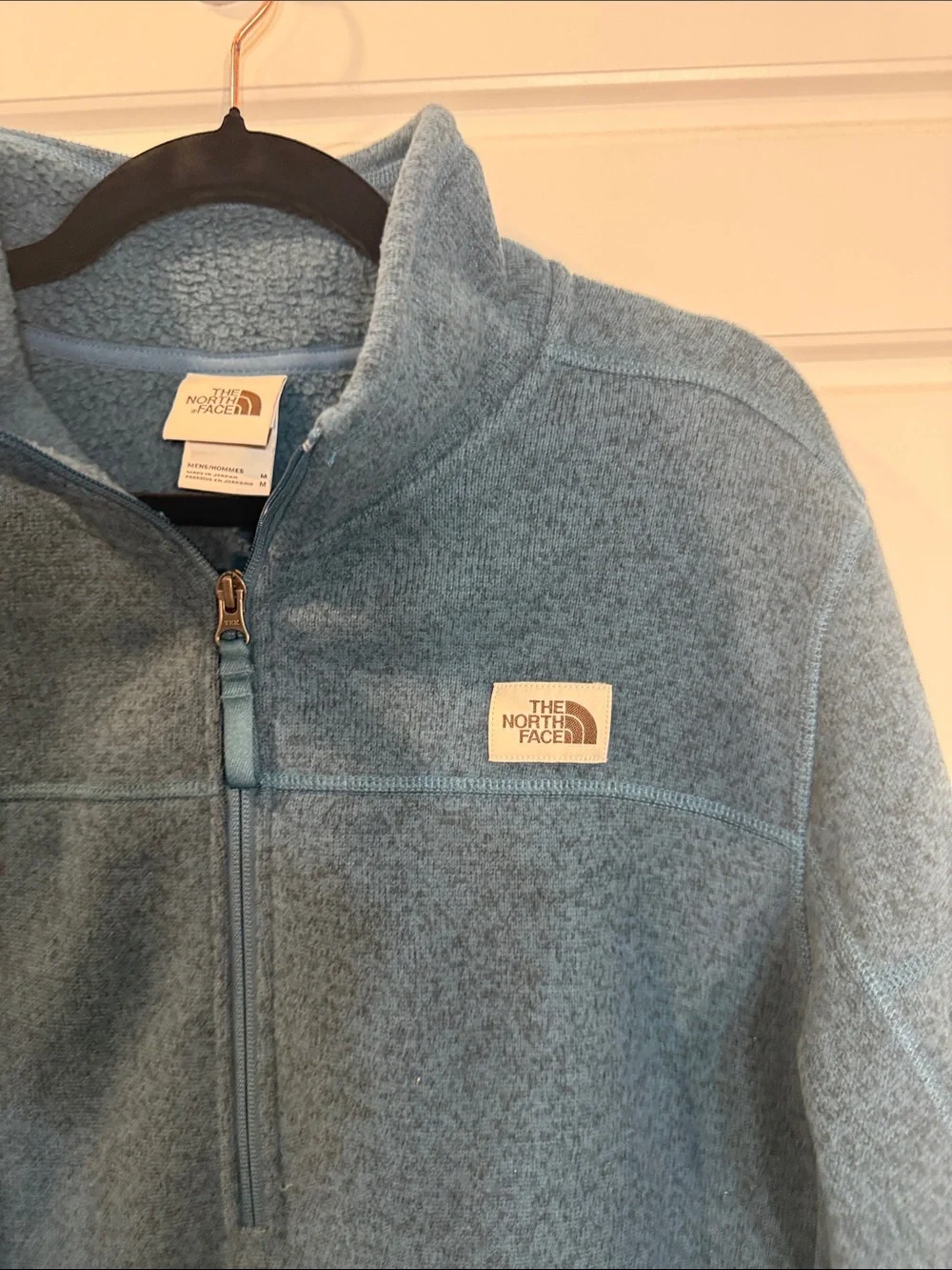 The North Face Men's Gordon Lyons 1/4 Zip Fleece Pullover in teal Medium
